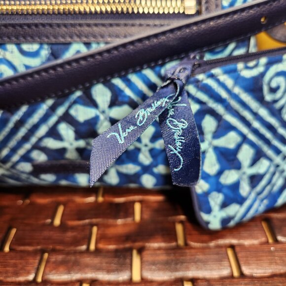 Vera Bradley Crossbody Shoulder Bag Cuban Tile Print Blue with Wallet NWOT - Picture 3 of 11